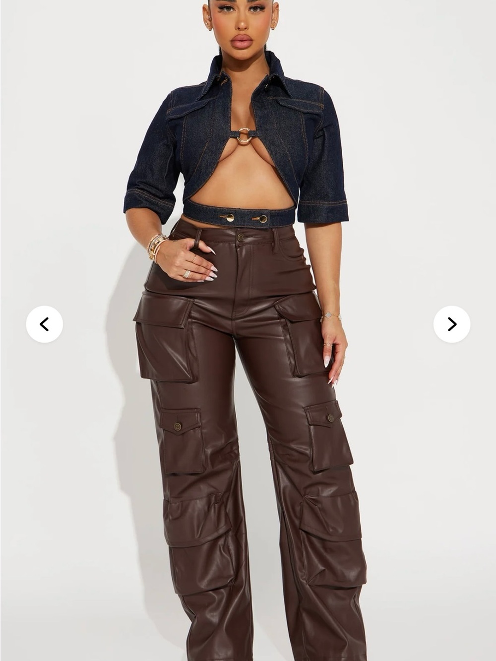 Cropped Dark Denim Top